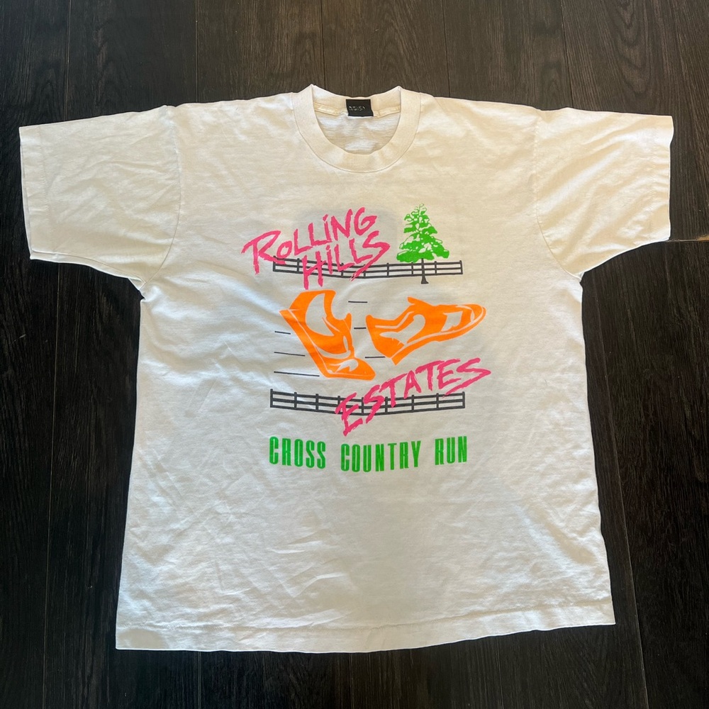 Vintage Graphic Tee with Neon Accents